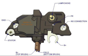 Regler für Lichtmaschinen der 0121615...-Serie Bosch F00M346051 F00M346070 14 Volt Original Bosch